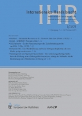 GPR - Zeitschrift für internationales Handelsrecht